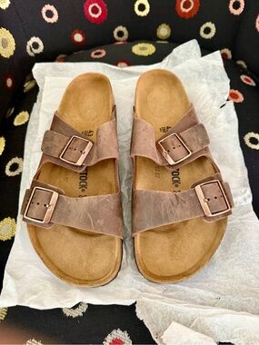 Birkenstock Arizona Soft Footbed Habana Oiled Leather Mens 10 Womens 12 EU 43